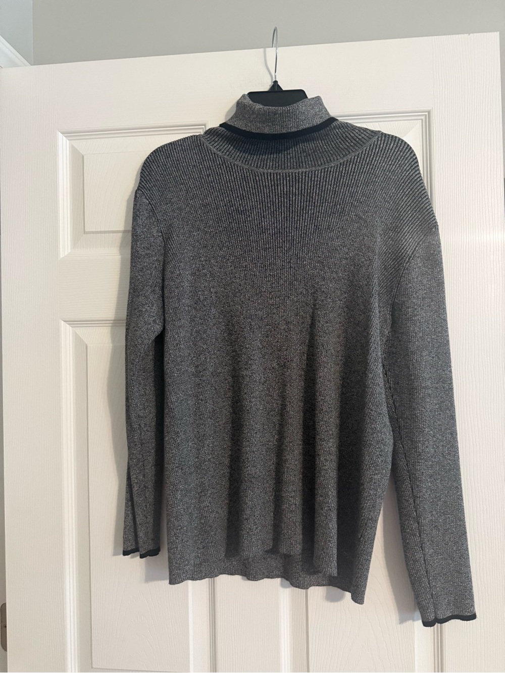 Calvin Klein Gray and Black Turtleneck Sweater XL